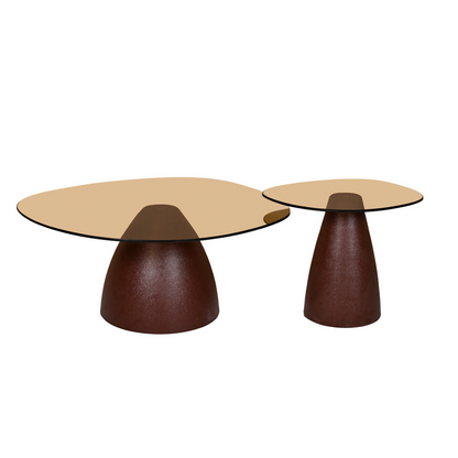 Mylon | Bruin Glas | Burgundy onderstel