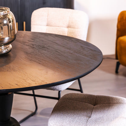 Eettafel Brunello | Zwart Mangohout