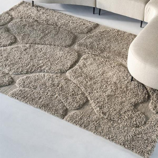 Vloerkleed Kala | Taupe 90% Wol 10% Katoen