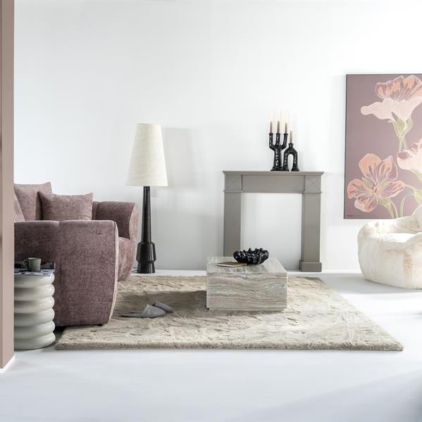 Vloerkleed Zena | Beige Polyester