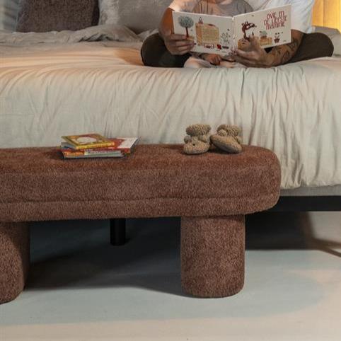 Poef Rama | Terracotta Polyester