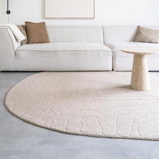 Vloerkleed Pebble | Beige 100% Wol