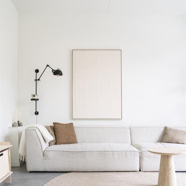 Wand decoratie Diana | Taupe Stof