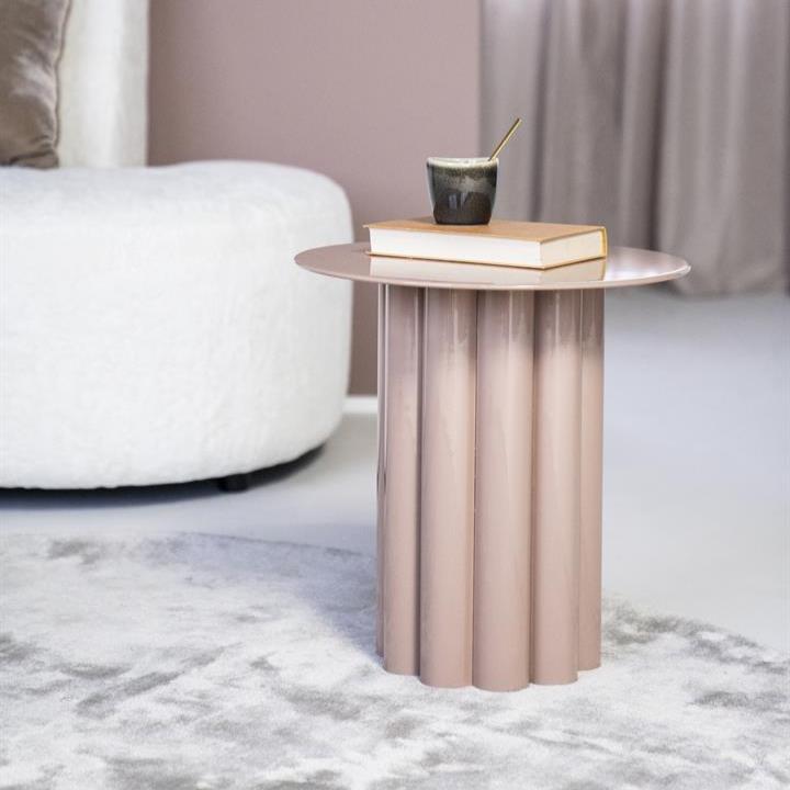 Bijzettafel Olympa | Roze Metaal