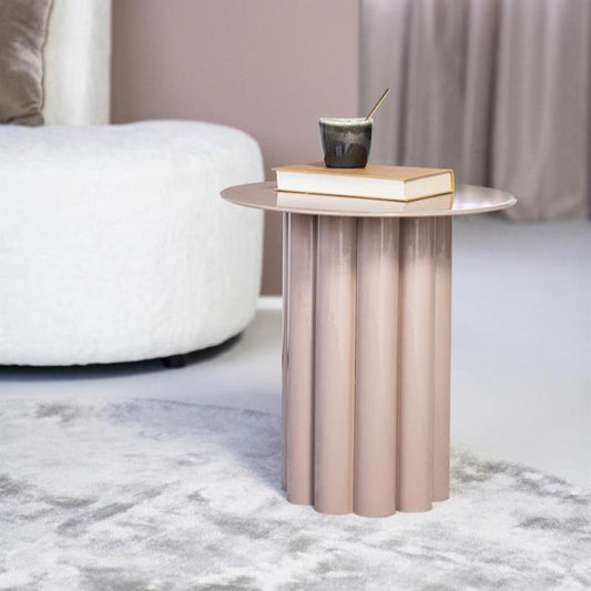 Bijzettafel Olympa | Roze Metaal