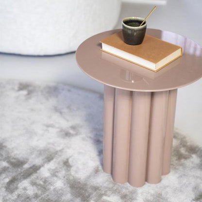 Bijzettafel Olympa | Roze Metaal
