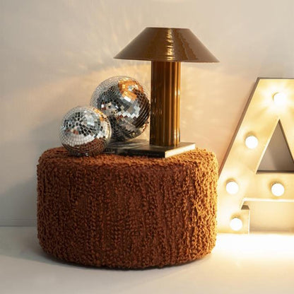 Poef Vista | Bruin Polyester