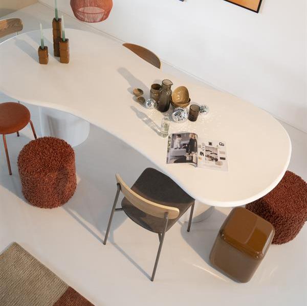 Poef Vista | Bruin Polyester