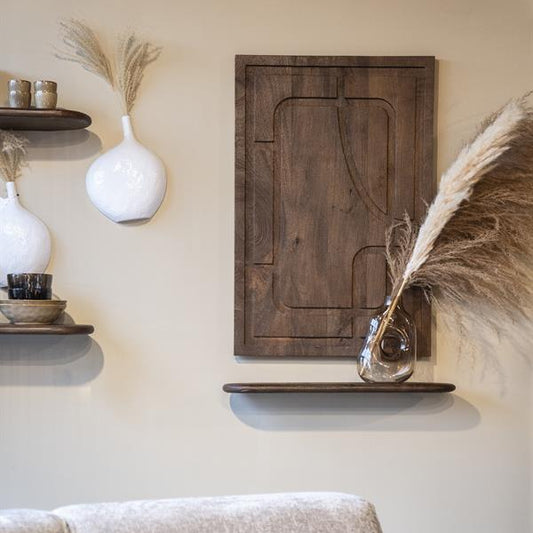 Wand decoratie Sylvia | Zwart Mangohout