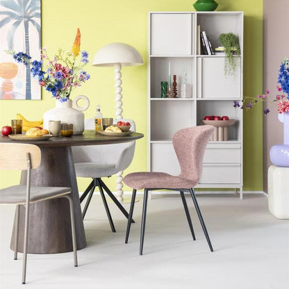 Eetkamerstoel Spinner | Roze Polyester