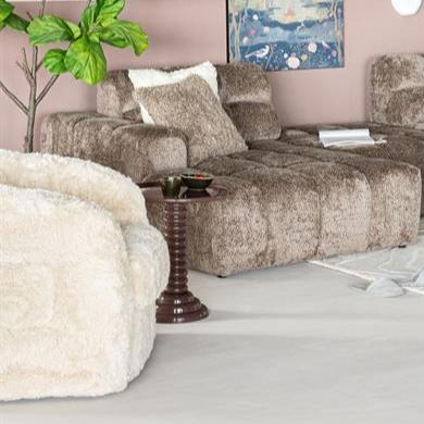 Bijzettafel Basco | Bruin Aluminium