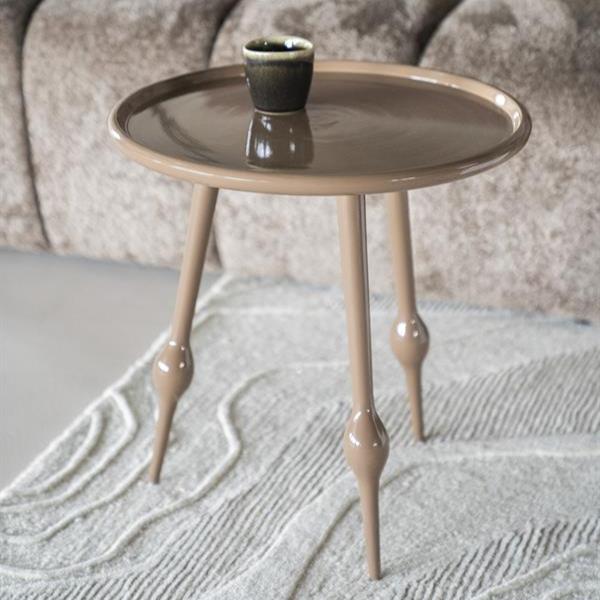 Bijzettafel Birdy | Bruin Aluminium