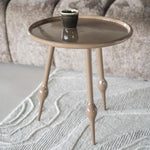 Bijzettafel Birdy | Bruin Aluminium