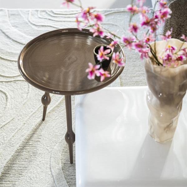 Bijzettafel Birdy | Bruin Aluminium