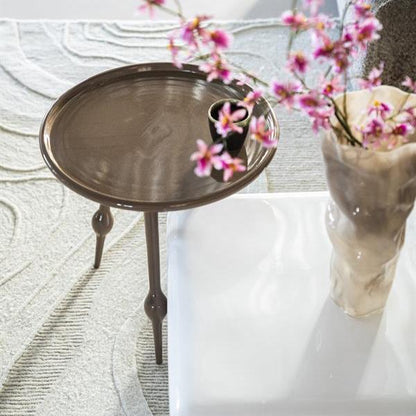 Bijzettafel Birdy | Bruin Aluminium