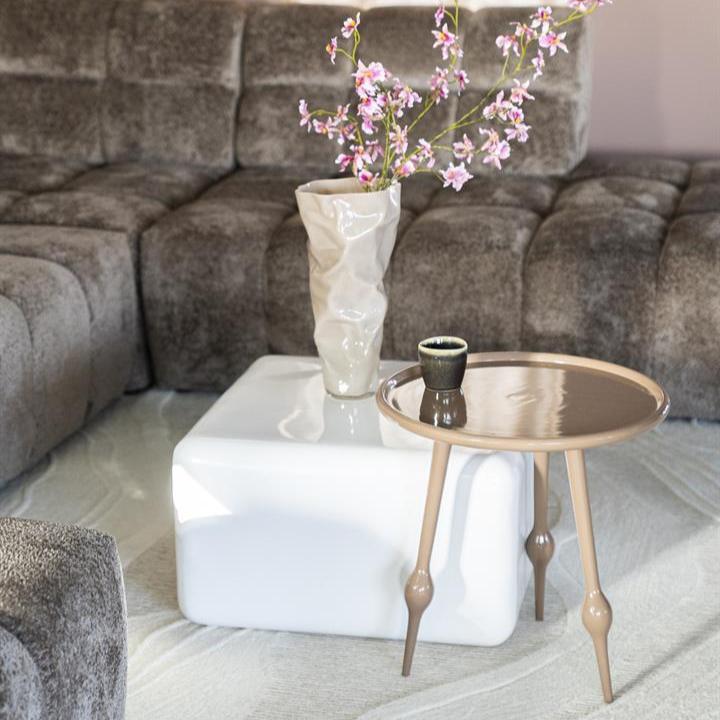 Bijzettafel Birdy | Bruin Aluminium