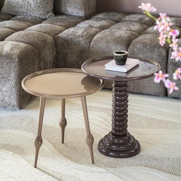 Bijzettafel Birdy | Bruin Aluminium