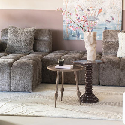 Bijzettafel Basco | Bruin Aluminium