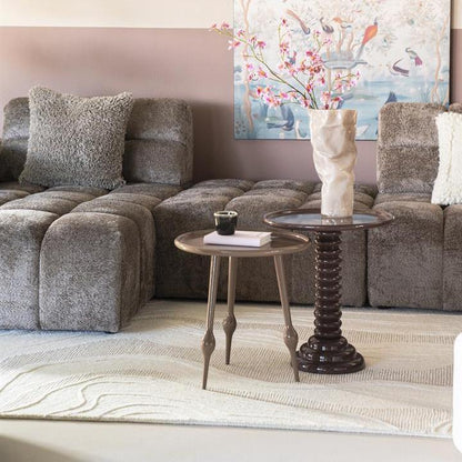 Bijzettafel Birdy | Bruin Aluminium