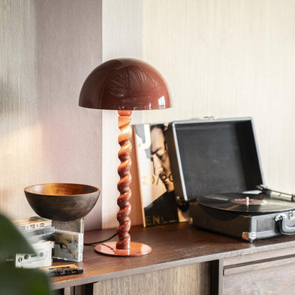 Tafellamp Elara | Rood Hout — Algemene Sfeerfoto