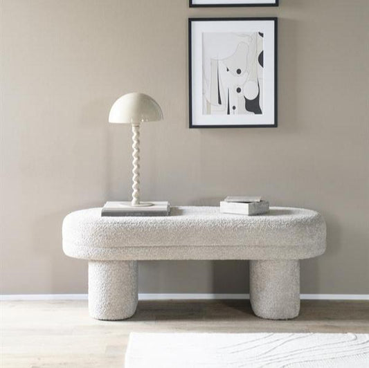 Poef Rama | Taupe Polyester