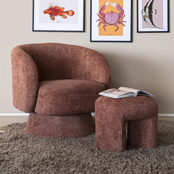 Fauteuil Balou | Bruin Polyester