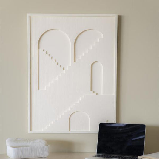 Wand decoratie Pluto | Wit Polyfoam