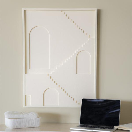 Wand decoratie Pluto | Wit Polyfoam