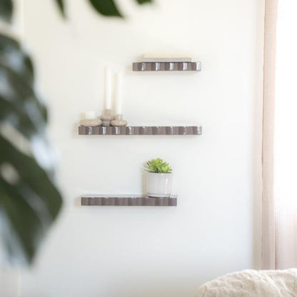 Wand decoratie Bloom | Taupe Metaal