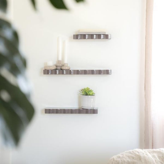 Wand decoratie Bloom | Taupe Metaal