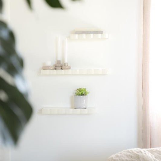 Wand decoratie Bloom | Beige Metaal