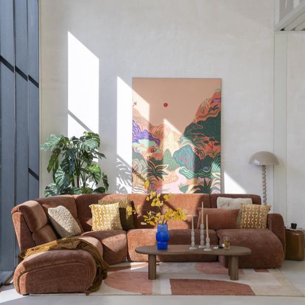 Vloerlamp Luox | Beige Hout