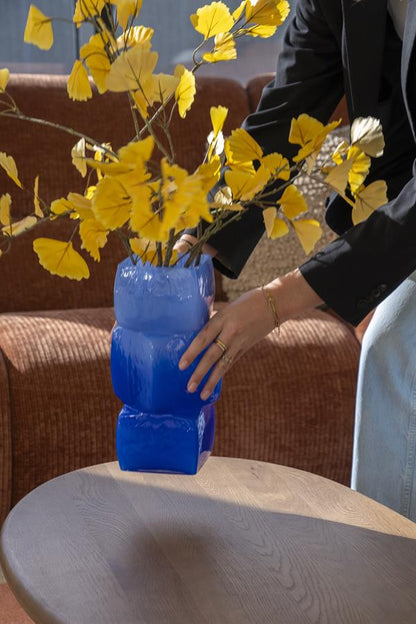 Vaas & Pot Batu blauw glas