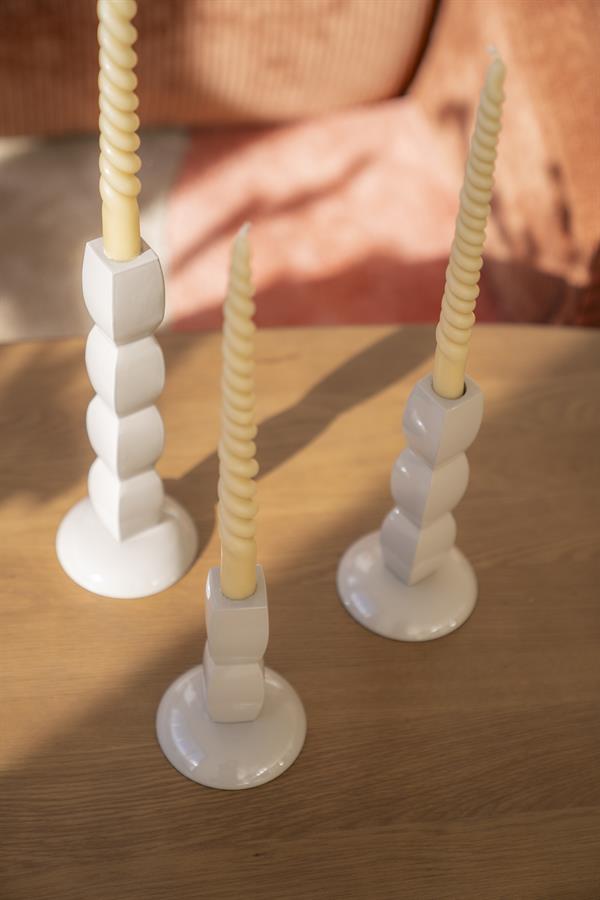 Kaars Prinz beige aluminium