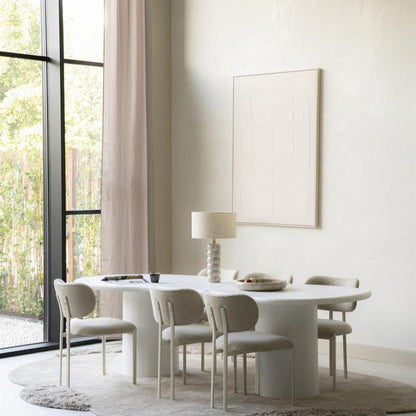 Wand decoratie Diana | Taupe Stof