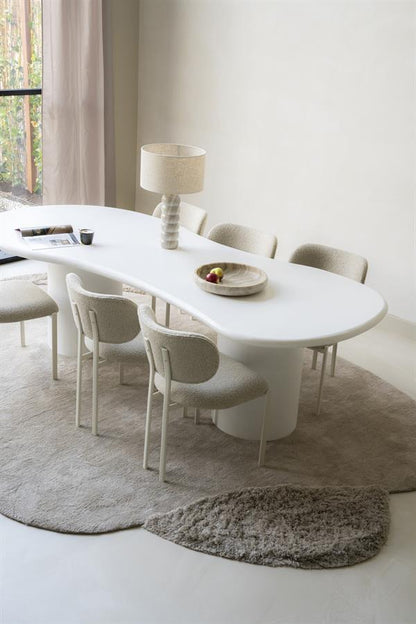 Vloerkleed Praia beige polyester in een interieur