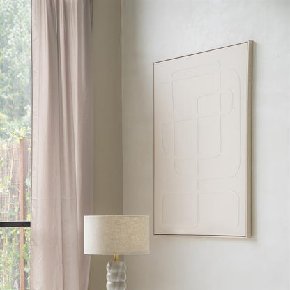 Wand decoratie Diana | Taupe Stof
