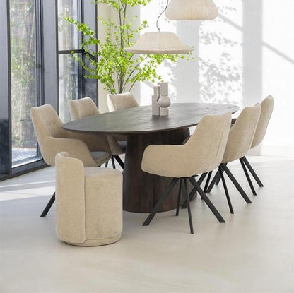 Poef Marque | Taupe Stof