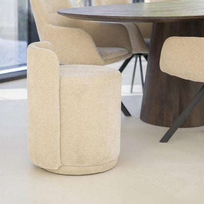 Poef Marque | Taupe Stof