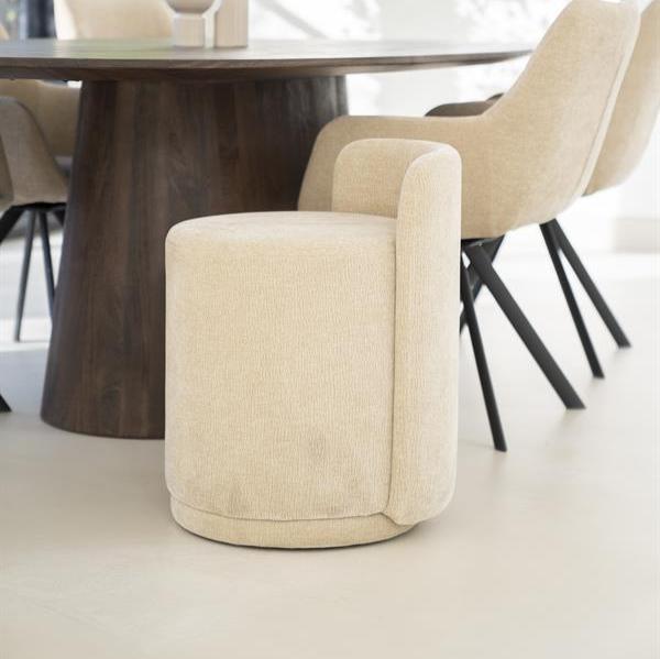 Poef Marque | Taupe Stof