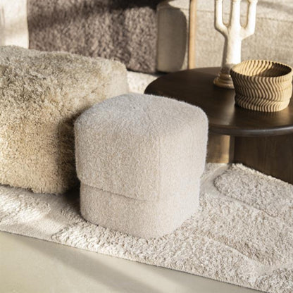 Poef Kelso | Taupe Polyester