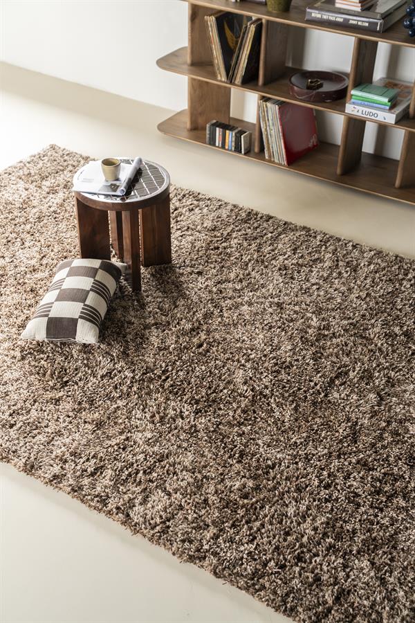 Vloerkleed Mixi | Bruin Polyester — Algemene Sfeerfoto