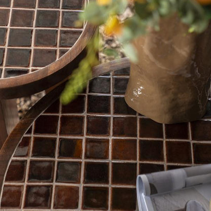 Salontafel Eliana | Bruin Mangohout & Keramiek