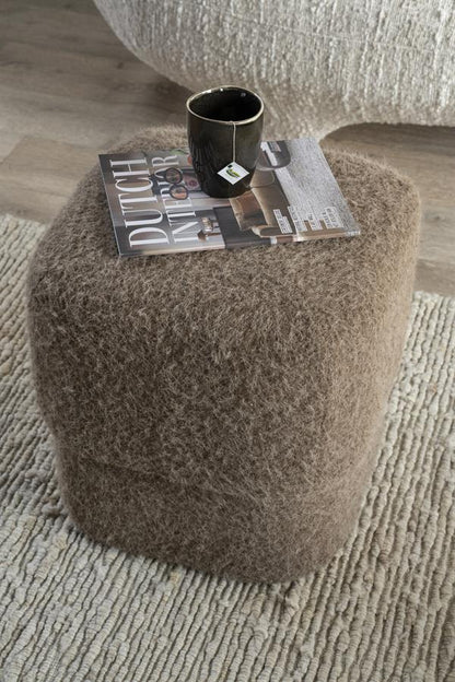 Poef Kelso | Bruin Polyester — Algemene Sfeerfoto