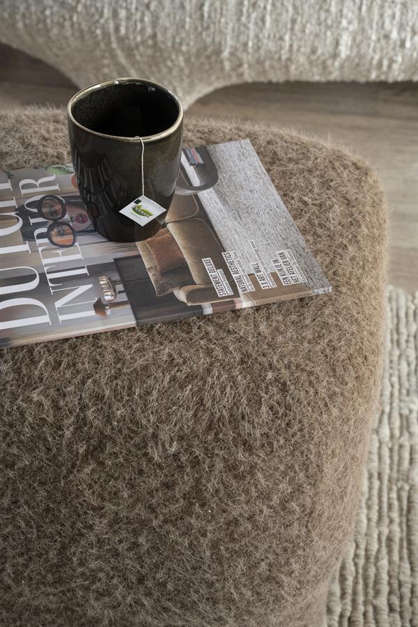 Poef Kelso | Bruin Polyester — Algemene Sfeerfoto