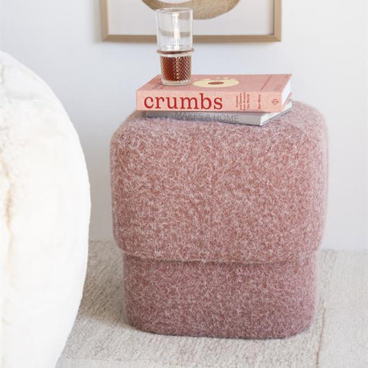 Poef Alyssa | Roze Polyester