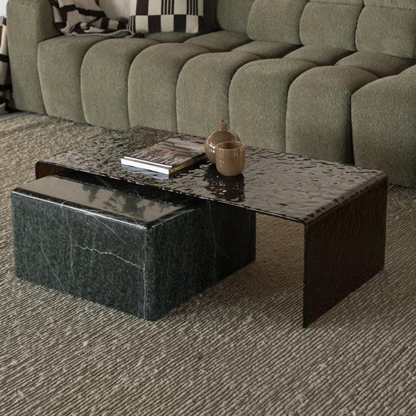Salontafel Ripple | Bruin Glas