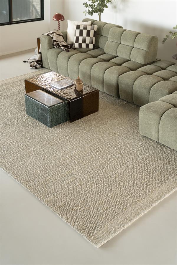 Salontafel Ripple bruin glas, detail van het materiaal