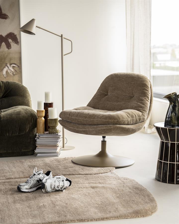 Fauteuil Tromba taupe stof
