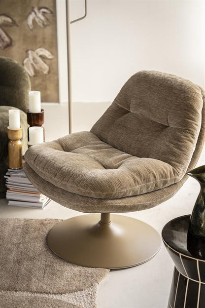 Fauteuil Tromba taupe stof